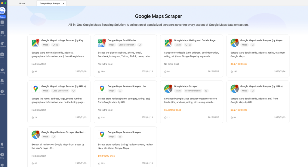 Octoparse Data Scraping