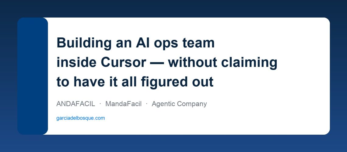 Building an AI ops team inside Cursor